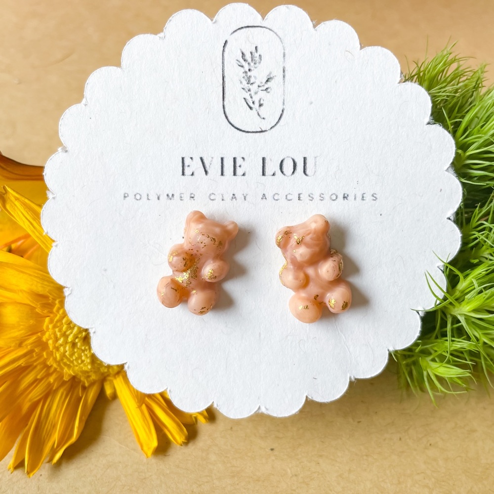 Stud earring set, Gummy Bears